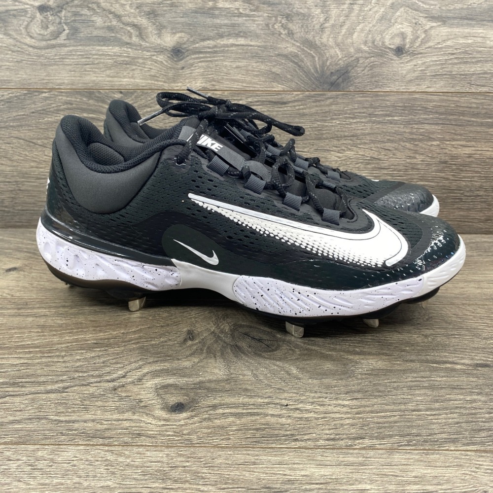 Nike Alpha Huarache Elite 4 Low Mens 13 Black White Metal Baseball Cleats DJ6521